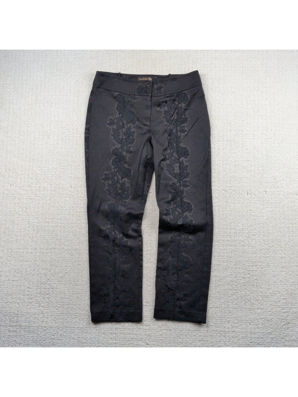 Y2K Jane & John Jacquard Baroque Floral Pants Victorian Goth Dark Romance Sz S